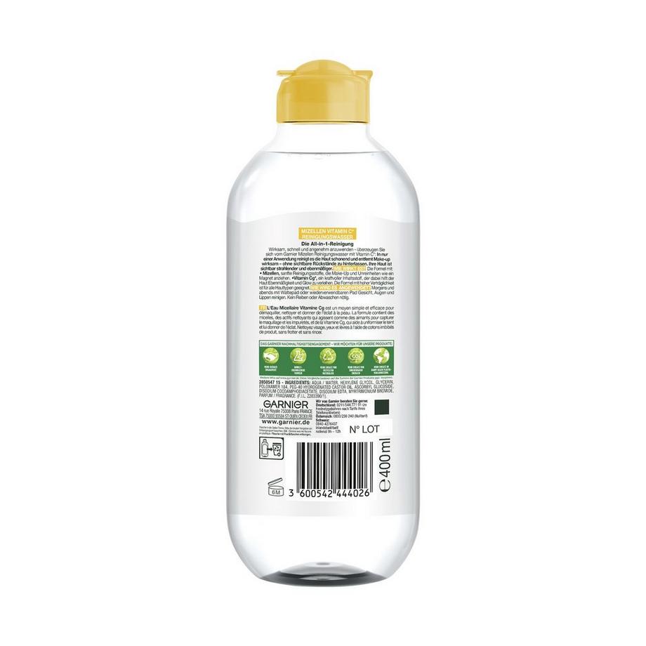 GARNIER GAR MIC.WAT VITC B400ML GER Eau Micellaire All-in-1 Vitamine C* 