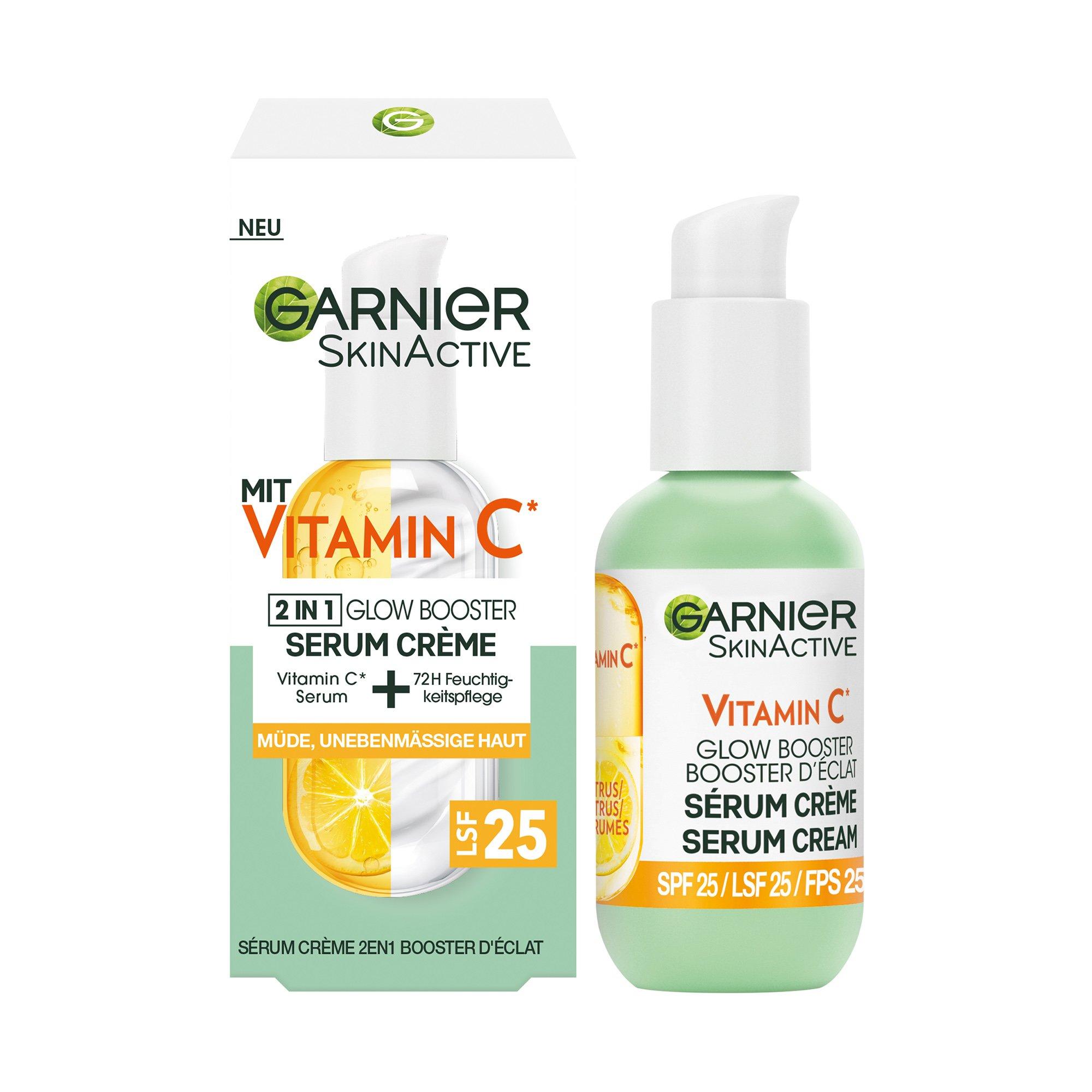 GARNIER S.ACT VITAMIN C SER CR PB50ML DEFR Vitamin C 2in1 Glow Booster Serum Creme 