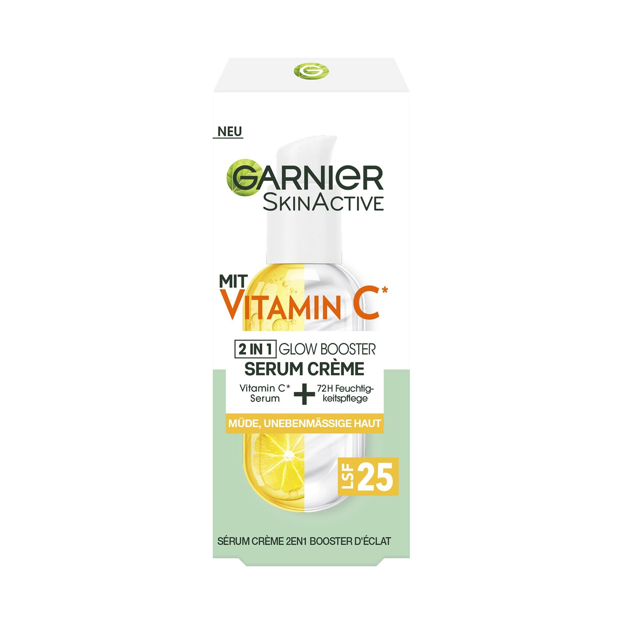 GARNIER S.ACT VITAMIN C SER CR PB50ML DEFR Vitamin C 2in1 Glow Booster Serum Creme 