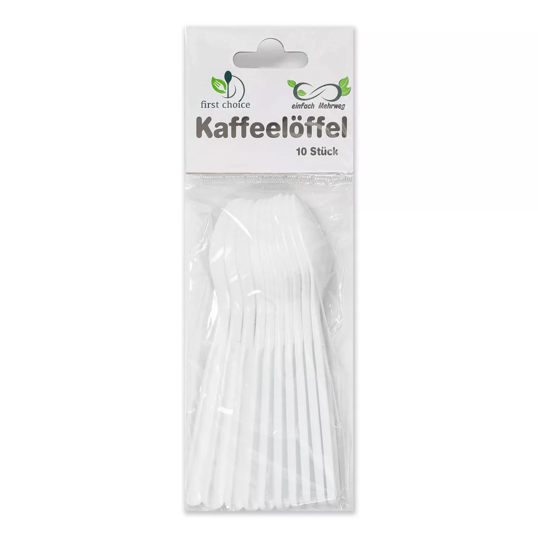 - Kaffeelöffel, 10Stk, 11cm, Weiss