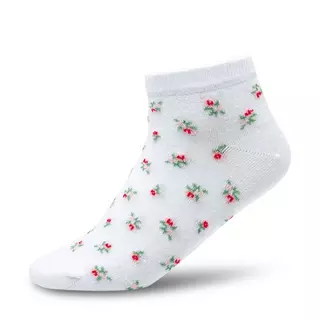 Manor Woman Sneaker Flower Calze da sneaker Bianco