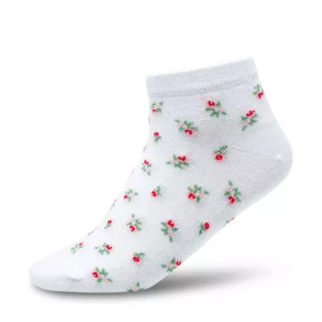 Manor Woman Sneaker Flower Chaussettes sneakers Blanc