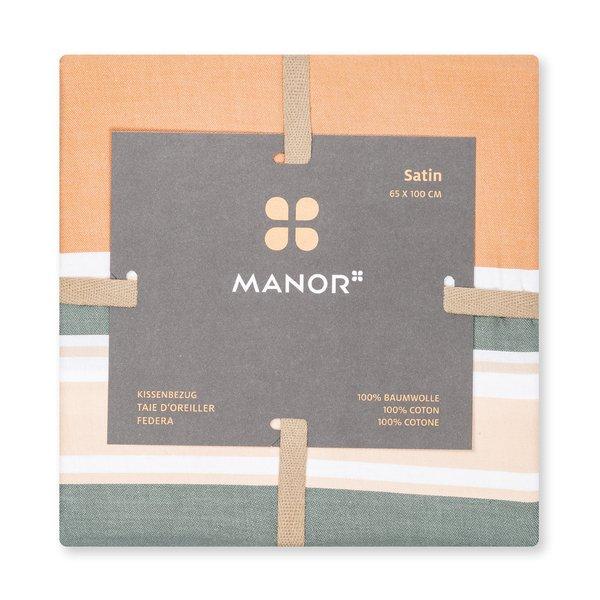 Manor Ketar Gestreifter Satin Kissenbezug  
