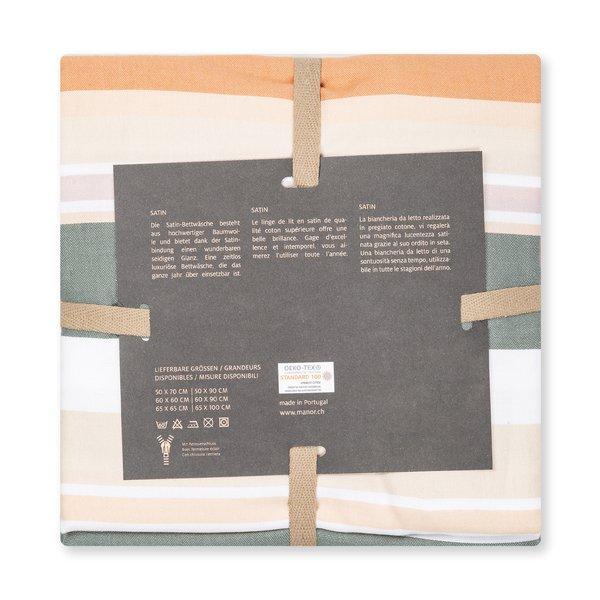 Manor Ketar Gestreifter Satin Kissenbezug  