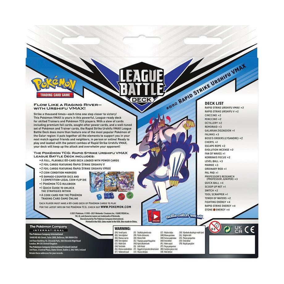 Pokemon  League Battle Deck Urshifu VMax, modelli assortiti 