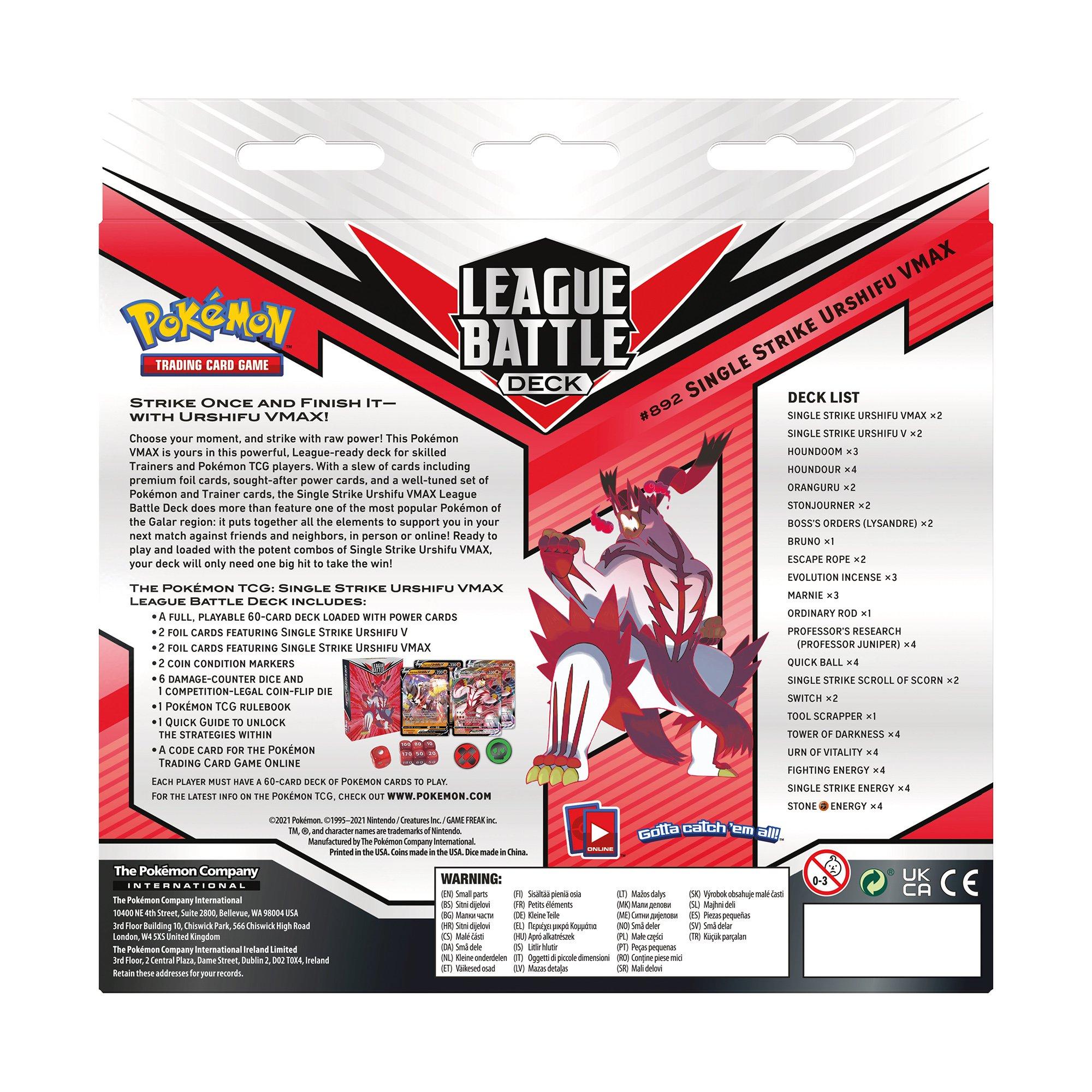 Pokémon  League Battle Deck Urshifu VMax, assortiment aléatoire 