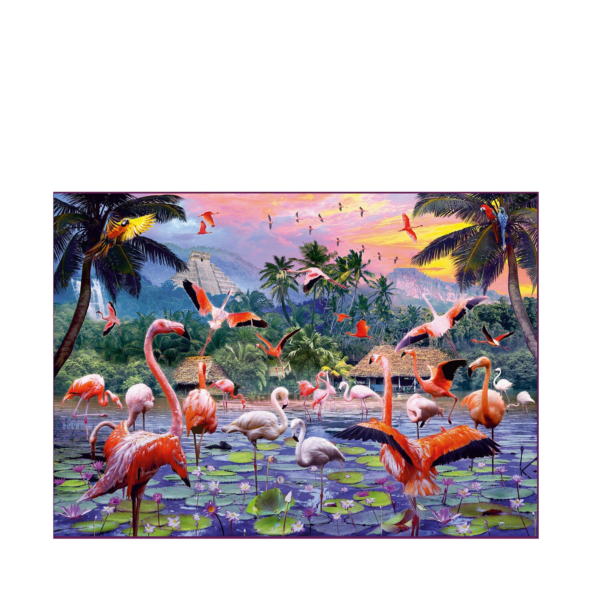 Ravensburger  Puzzle, Pinke Flamingos - 1000 Teile 