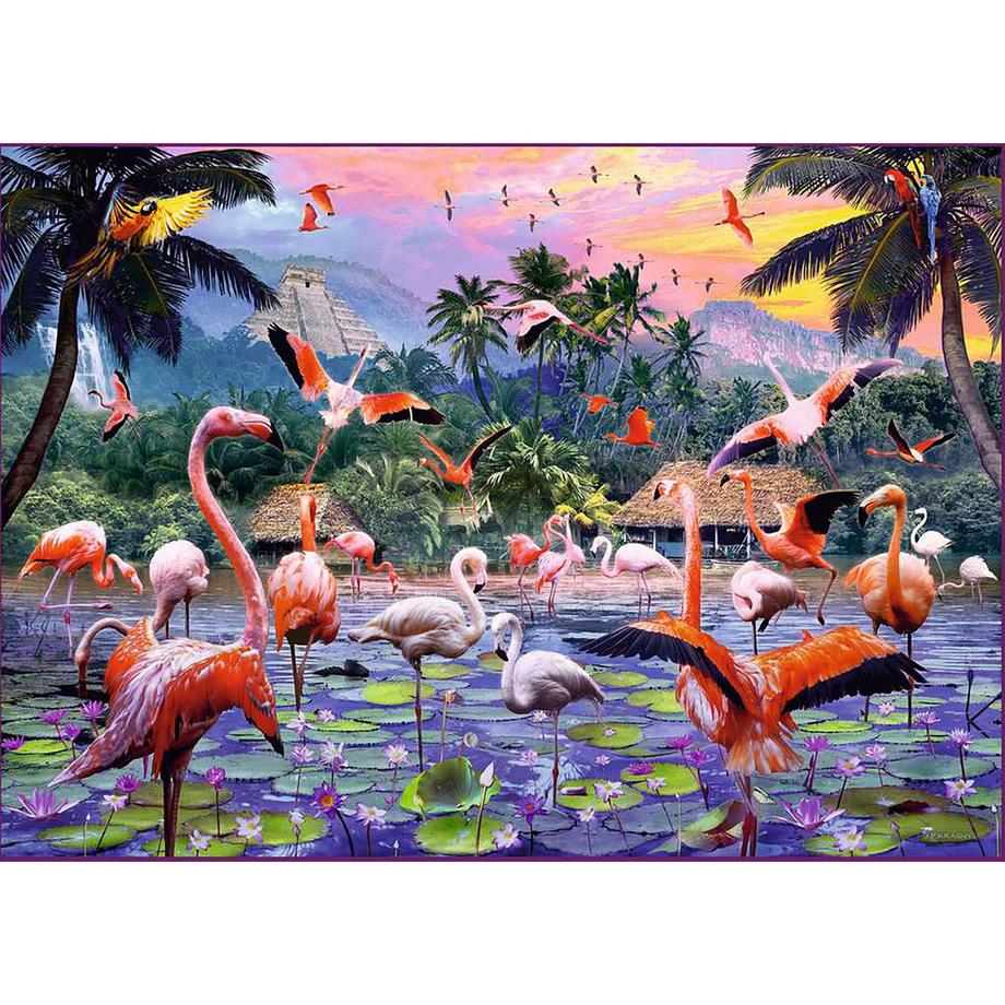 Ravensburger  Puzzle, Pinke Flamingos - 1000 Teile 