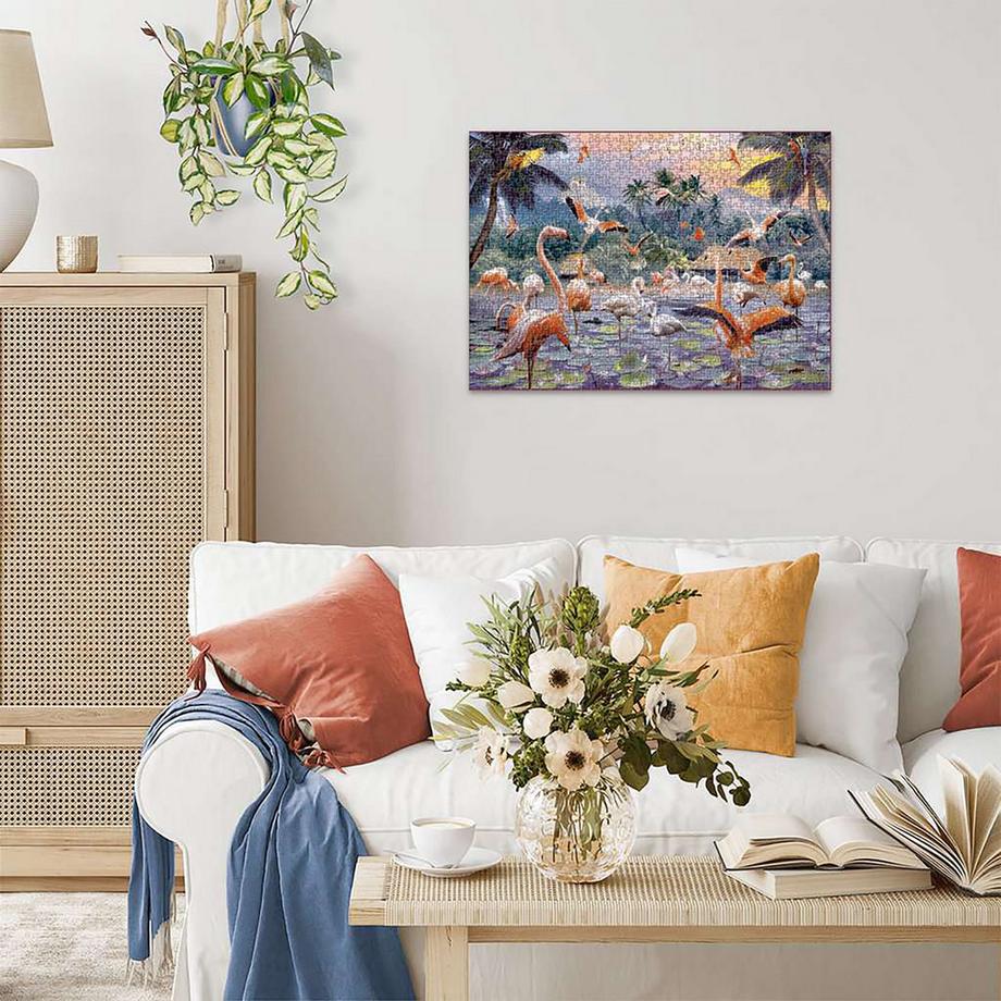 Ravensburger  Puzzle, Pinke Flamingos - 1000 Teile 