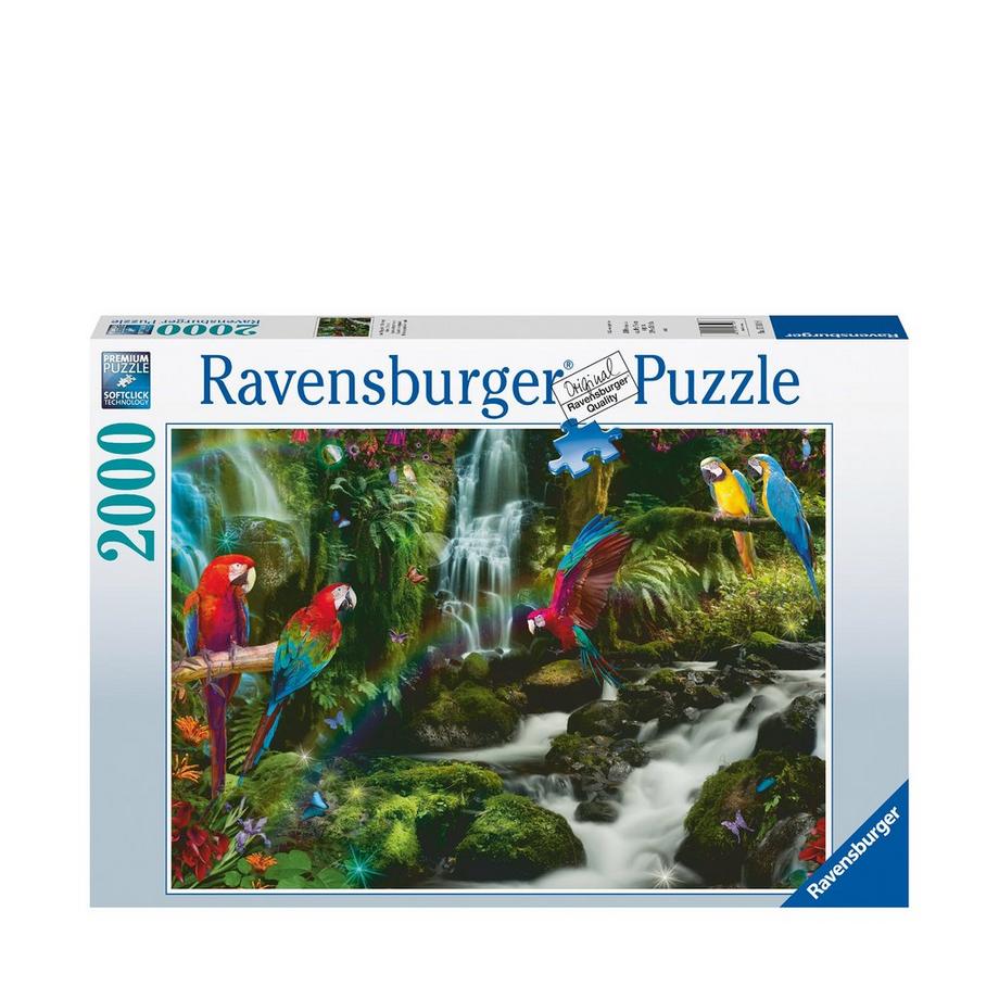 Puzzle, Bunte Papageien im Dschungel - 2000 Teile