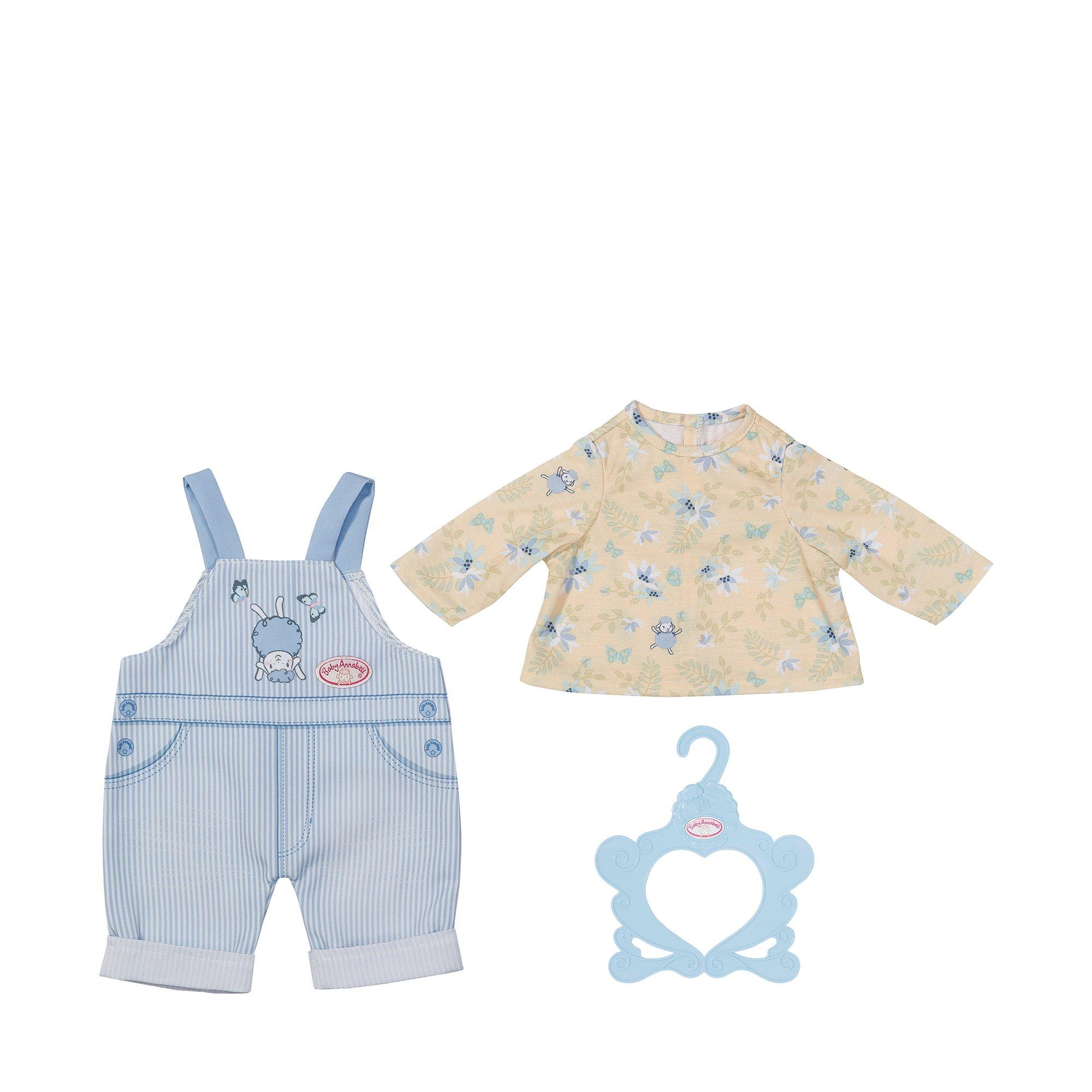 Image of Baby Annabell Outfit Latzhose + Shirt Hellblau