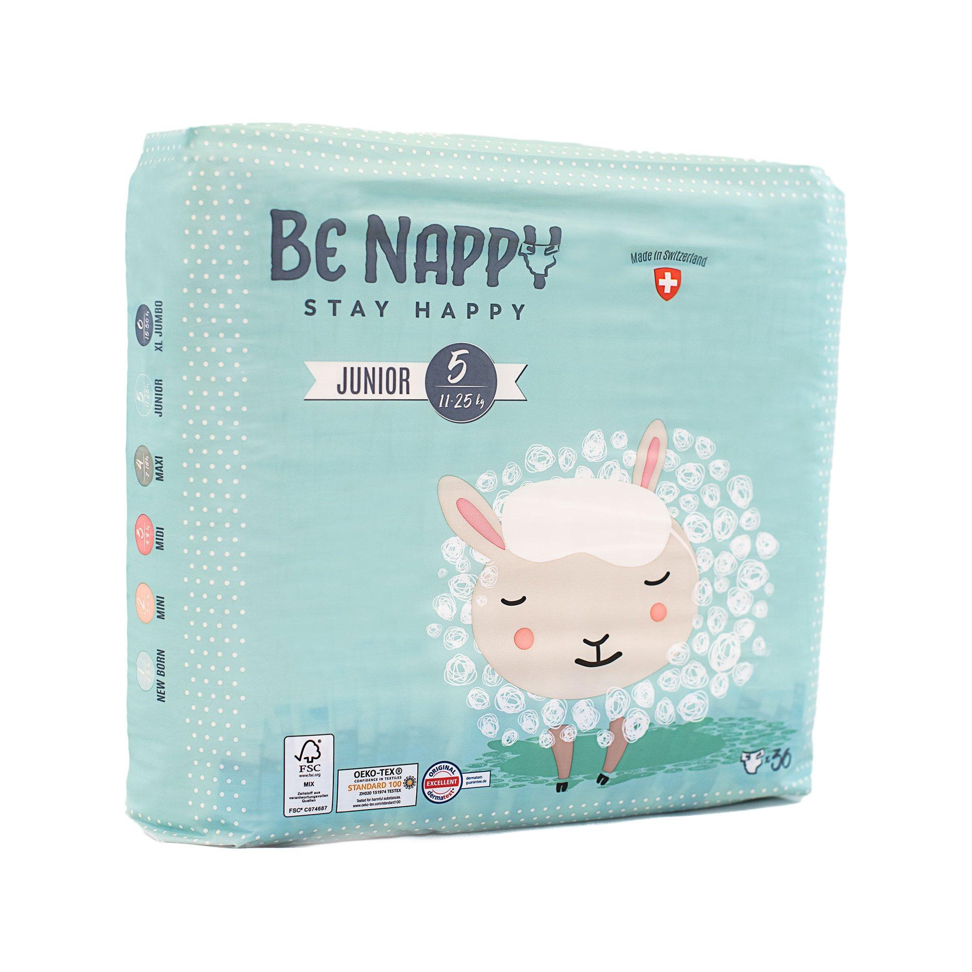 BE NAPPY  Couche Junior 11-25 kg Taille 5 
