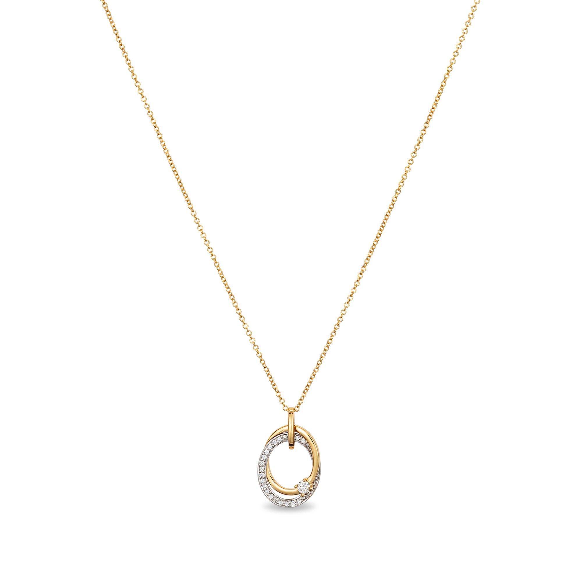 Image of Halskette Damen Zweifarbig 45cm