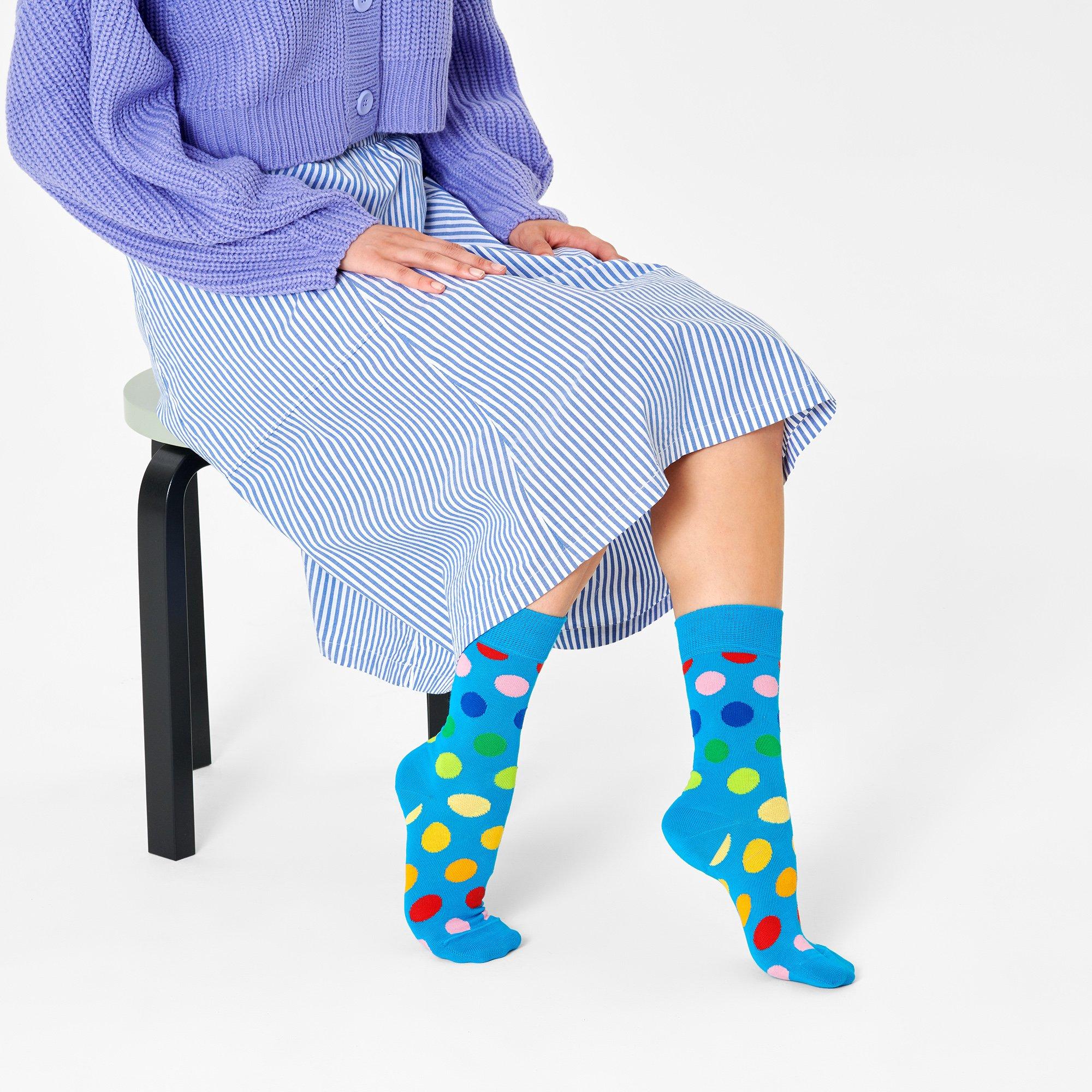 Happy Socks Big Dot Wadenlange Socken  
