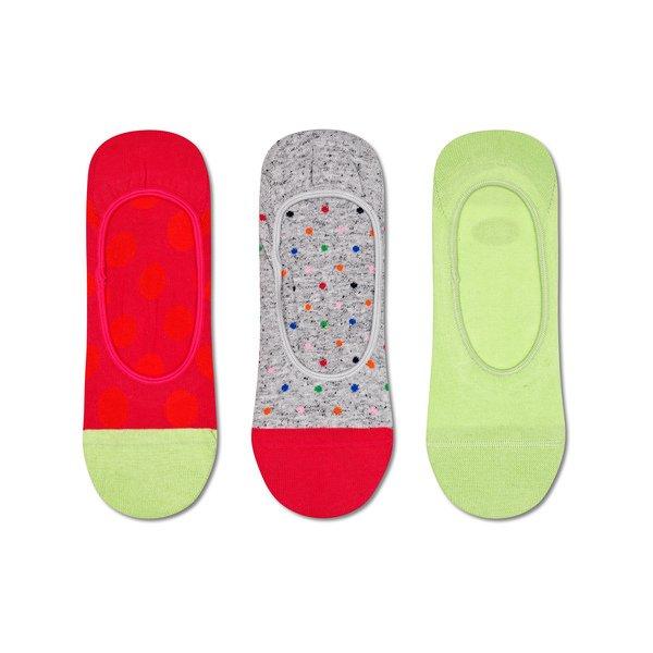 Happy Socks 3-Pack Big Dot Liner Sock Lot de 3 protège-bas 