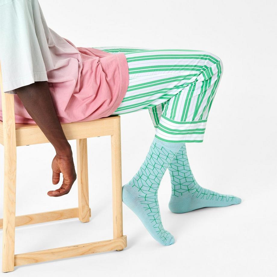 Happy Socks Filled Optic Wadenlange Socken  