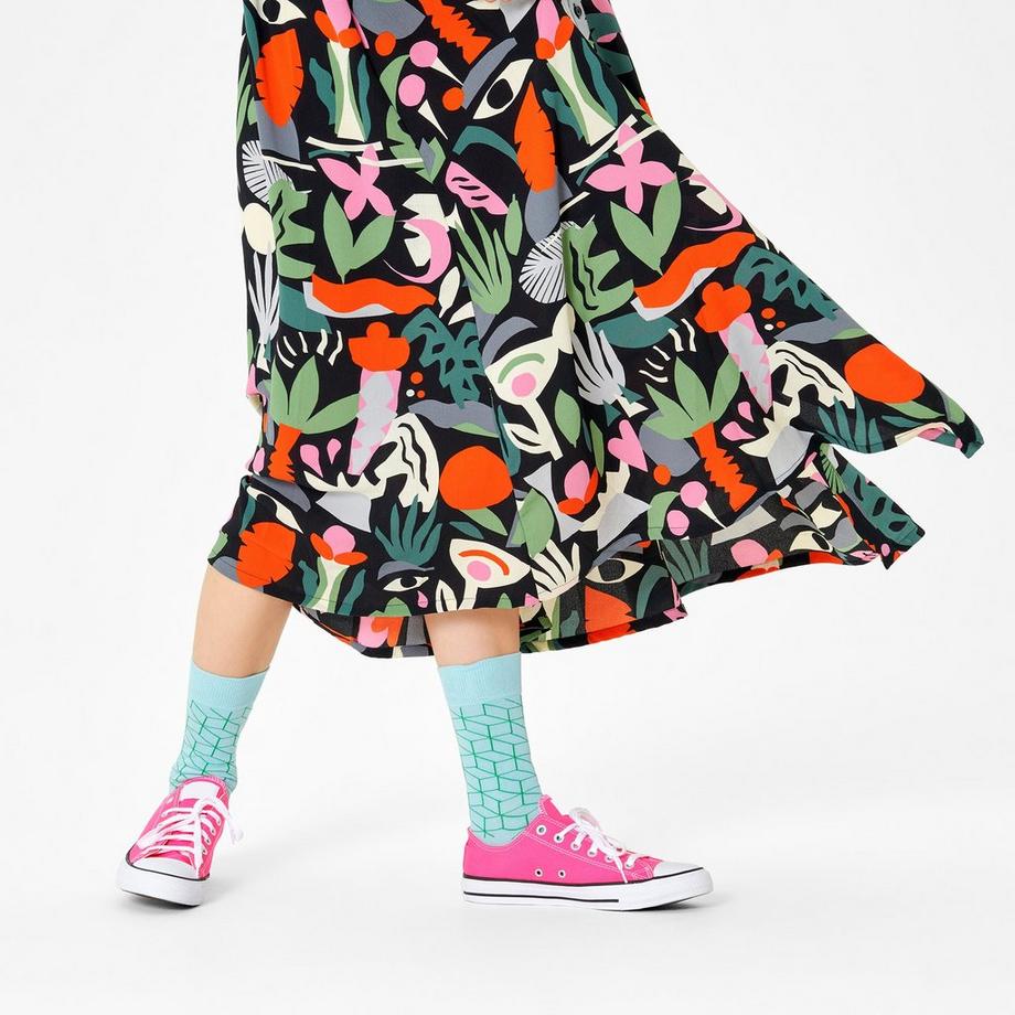 Happy Socks Filled Optic Wadenlange Socken  