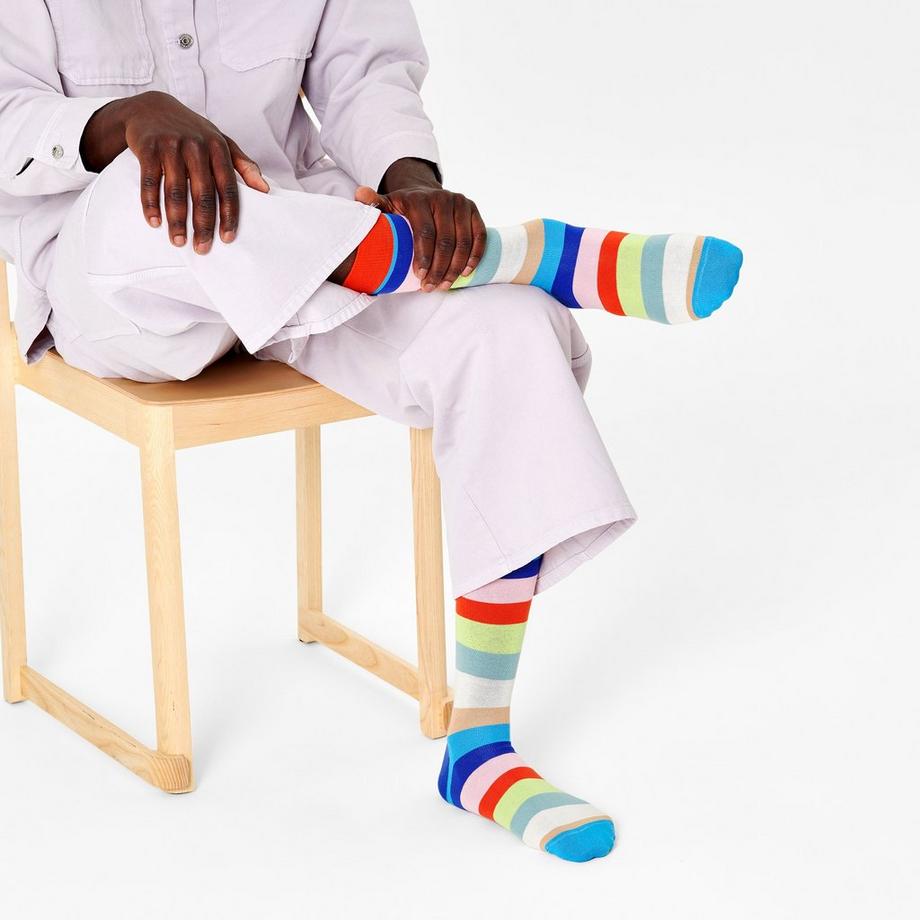 Happy Socks Stripe Chaussettes Hauteur Mollet  