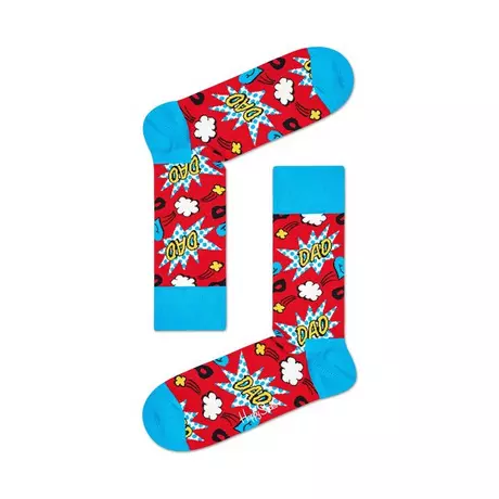 Happy Socks Pack multi, chaussettes 3-Pack Super Dad Socks Gift Set Multicolor