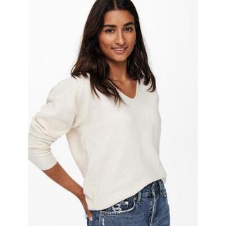 ONLY V-Ausschnitt Langarm Relaxed Fit Pullover  