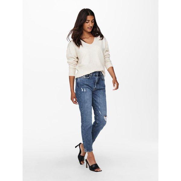 ONLY V-Ausschnitt Langarm Relaxed Fit Pullover  