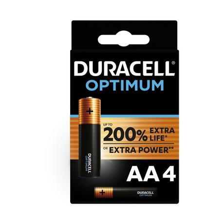 DURACELL OPTIMUM Alkaline-Bat.,4Stk 