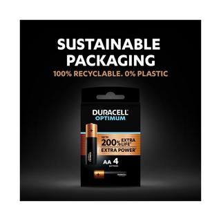 DURACELL OPTIMUM Alkaline-Bat.,4Stk 