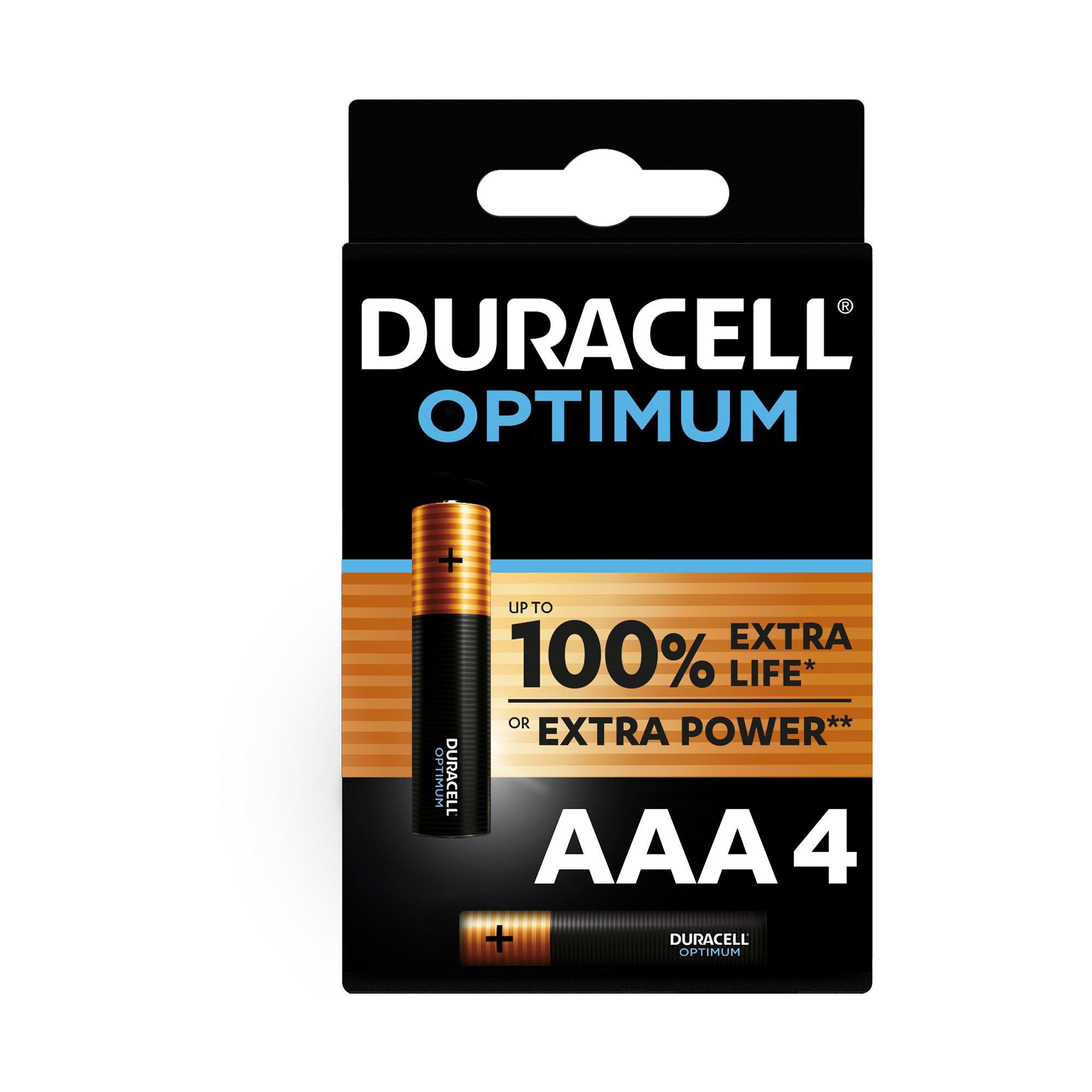 DURACELL OPTIMUM Alkaline-Bat.,4Stk 