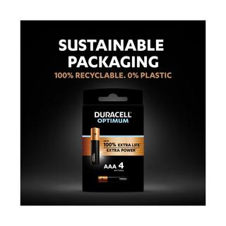 DURACELL OPTIMUM Batt. alcaline, 4pz 