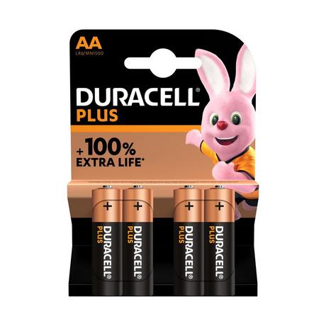 DURACELL PLUS Alkaline-Bat.,4Stk 