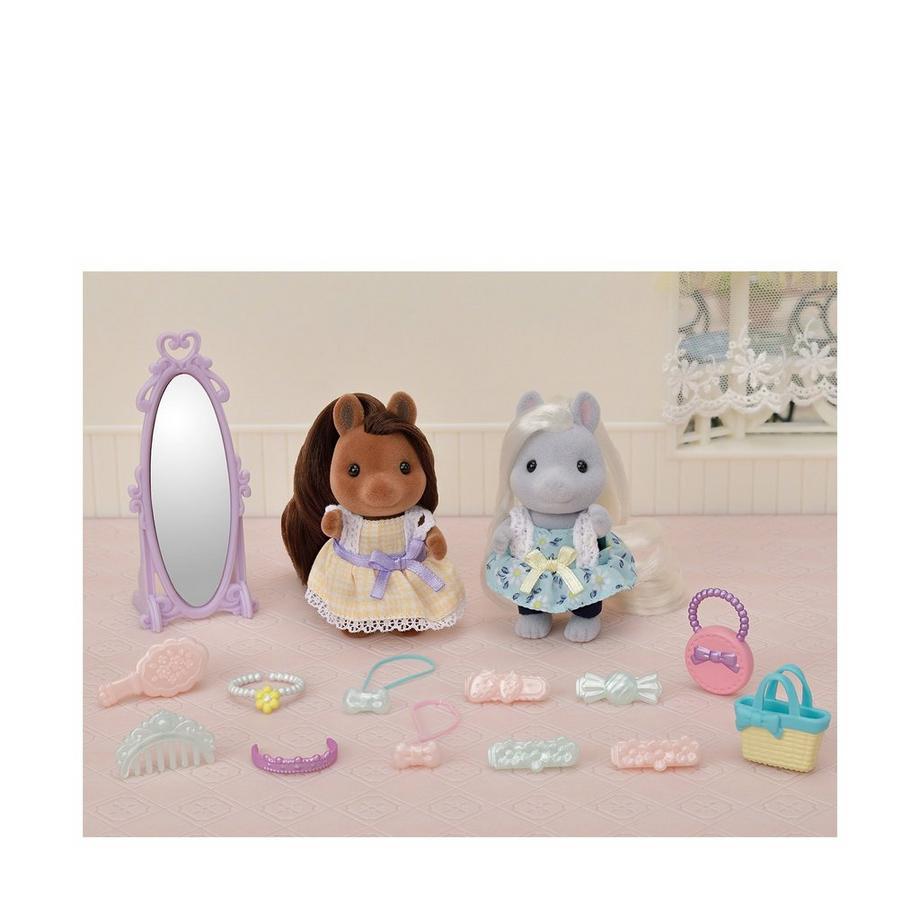 Sylvanian Families  Les amis poney et leurs kits de coiffure 