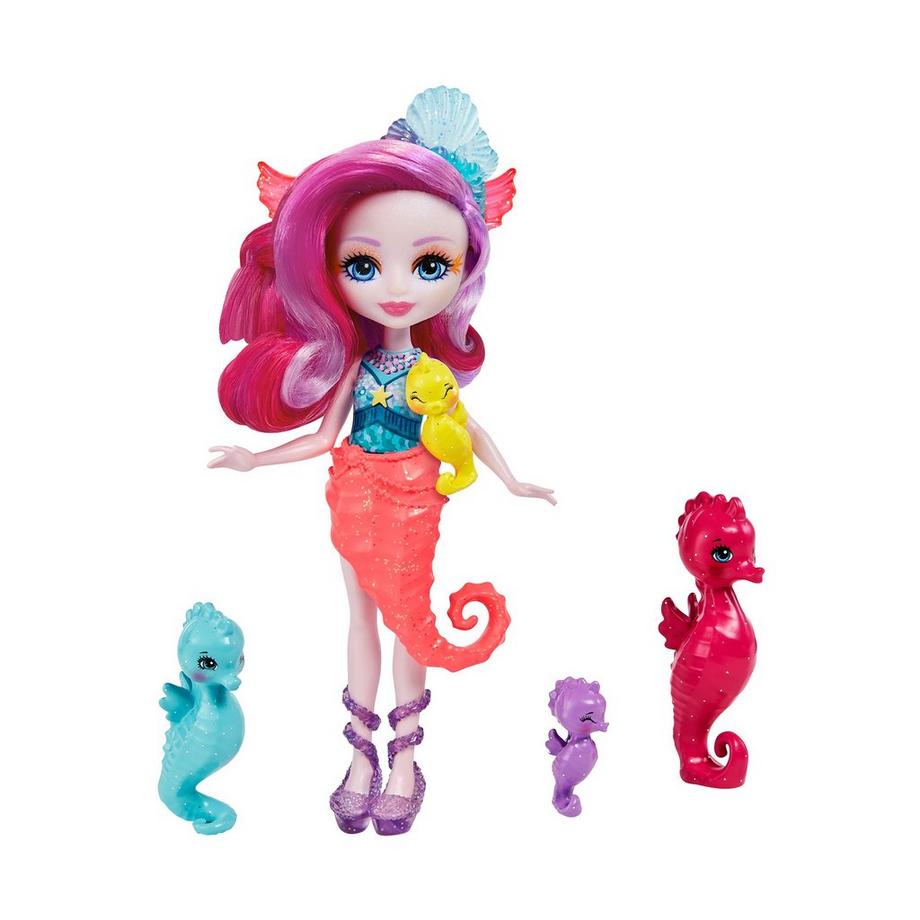 Enchantimals  Sedda Seahorse Doll con 4 figure di animali 