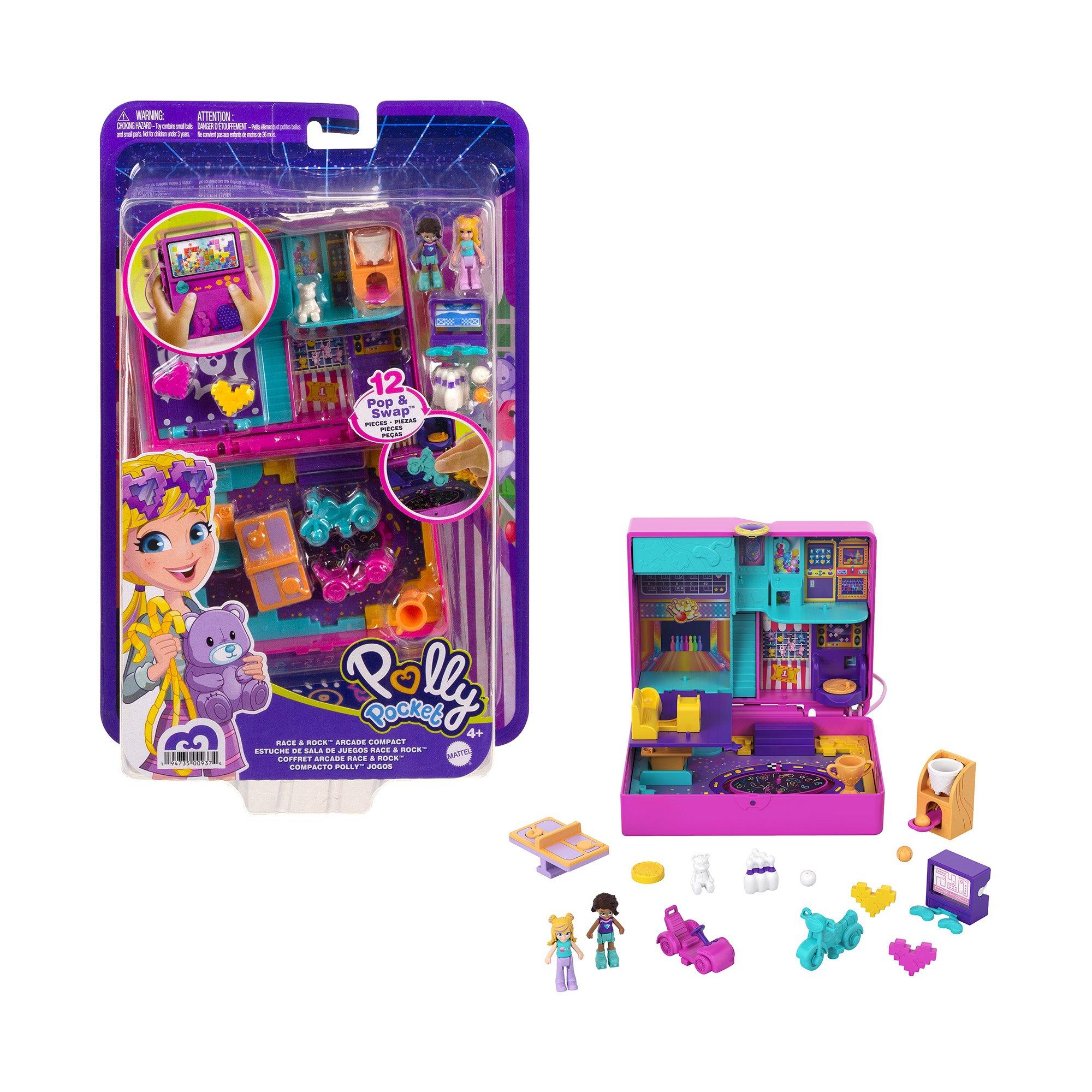 Image of polly pocket Spielparadies Schatulle, Set inkl. 2 Figuren & Zubehör