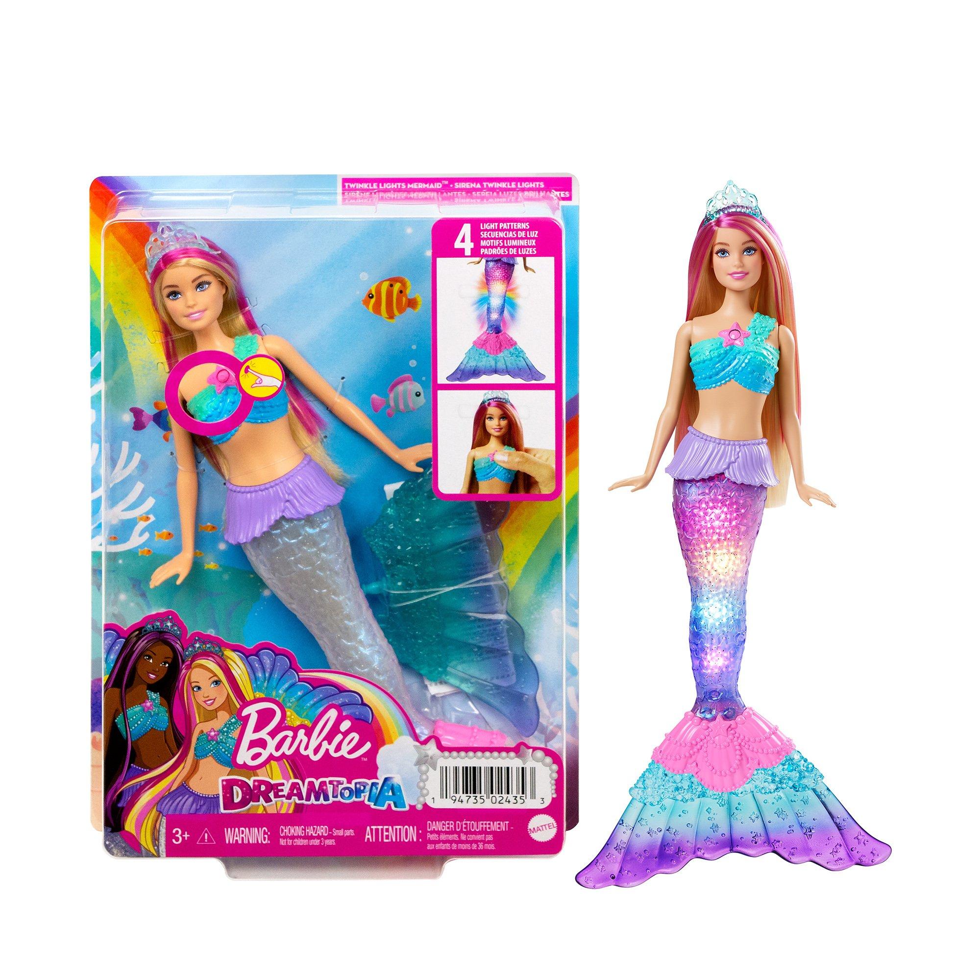 Bambola barbie sirene multicolore con capelli rossi Mattel