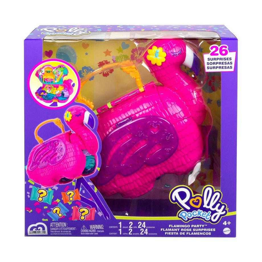 polly pocket  Flamingo party playset, incl. 2 figure e accessori 