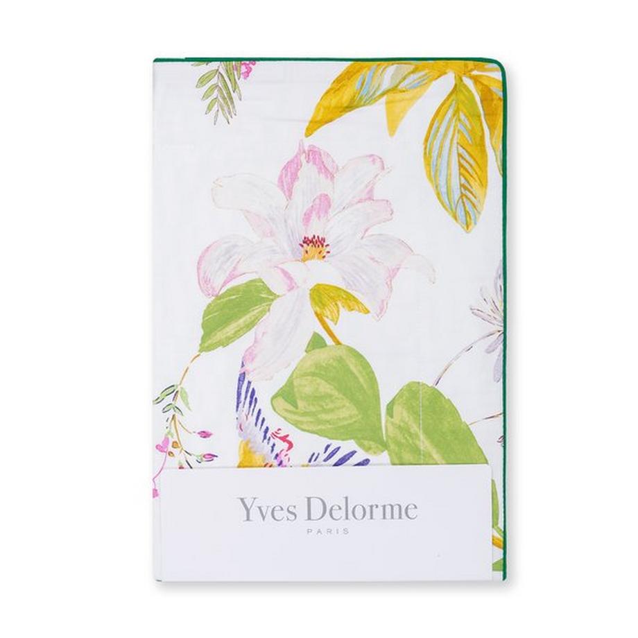 Yves Delorme Flores Taie d'oreiller Réversible Motif Floral Géométrique  