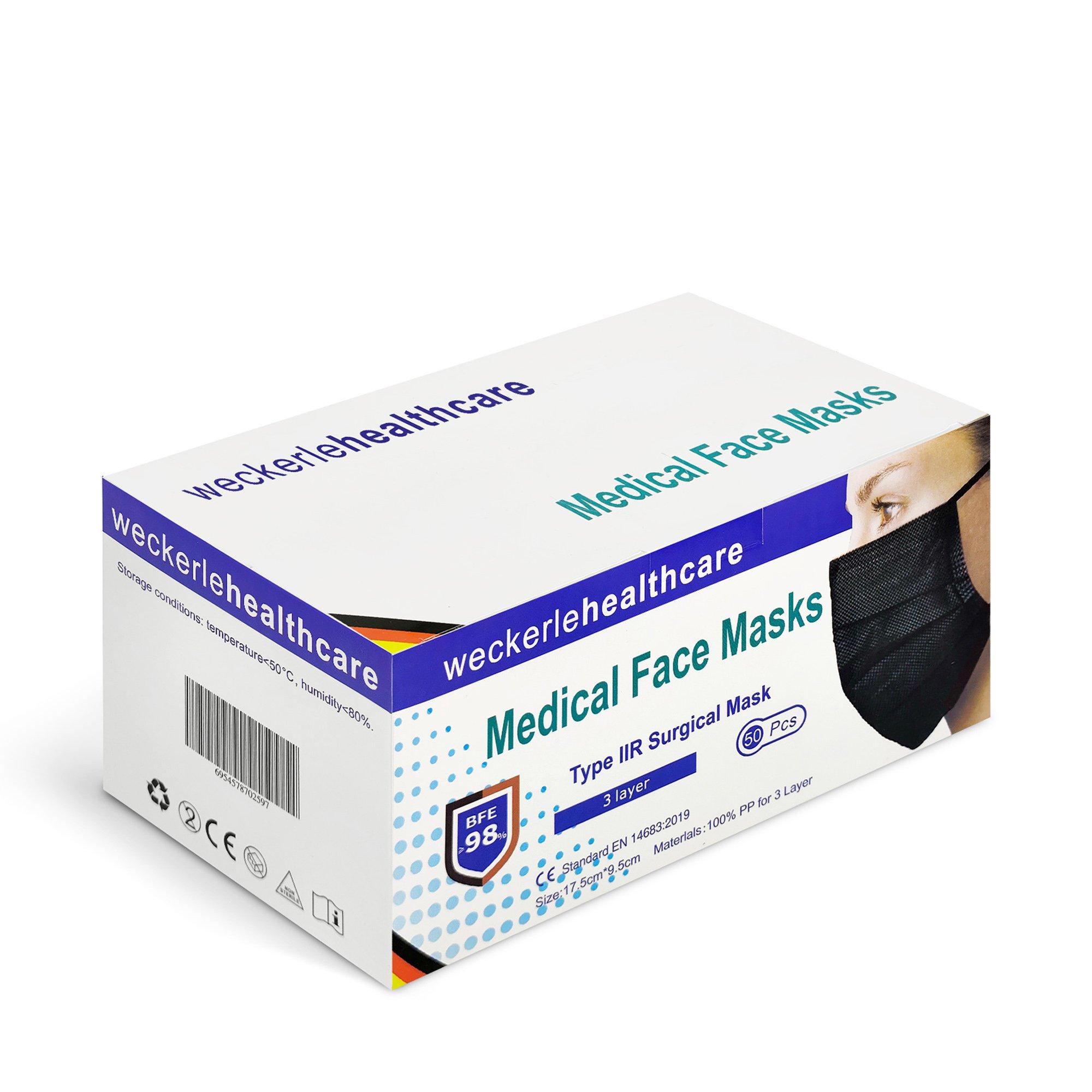 Image of NA Medical Face Mask Type IIR Black, 50 Stück - 50 Stück