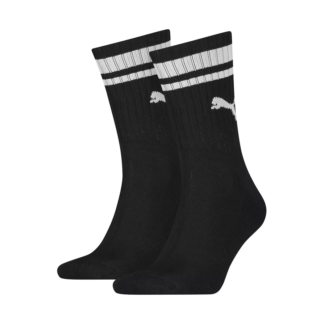 Puma - Duopack, wadenlange Socken, für Herren, Black, Größe 39-42