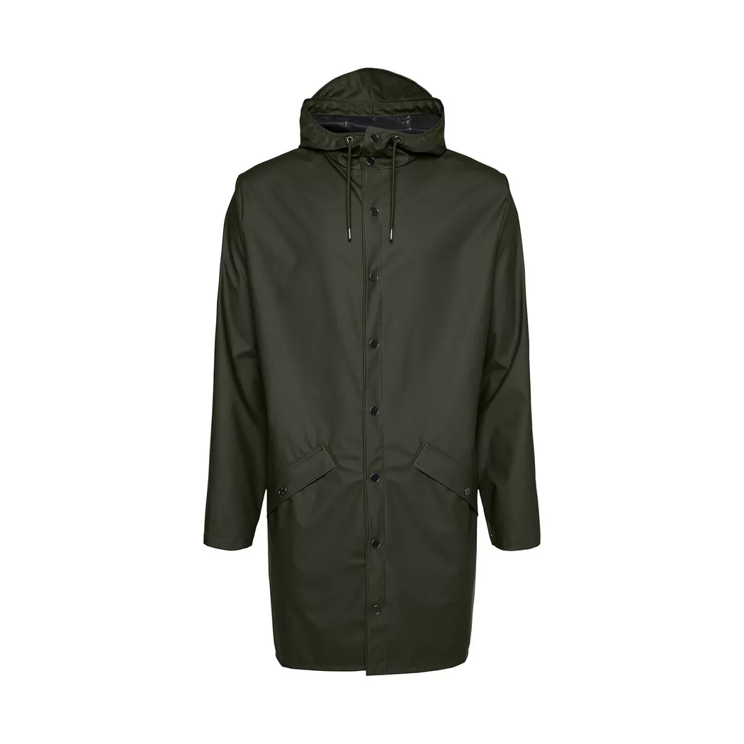 RAINS - Langer Regenmantel, Oversized Fit, für Damen, Olivegrün, Größe M