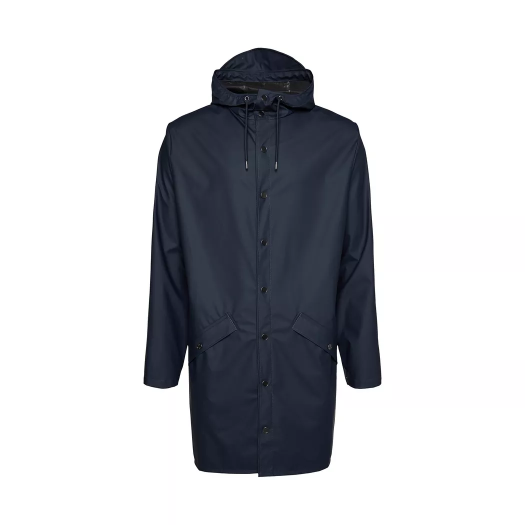 RAINS - Langer Regenmantel, Oversized Fit, für Damen, Dunkelblau, Größe S