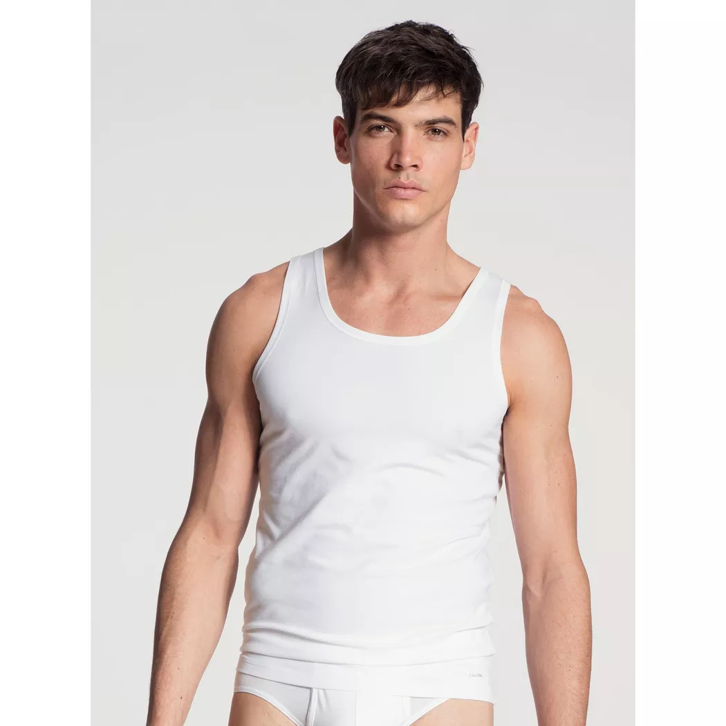 Calida - Athletic Shirt mit Racer Back, für Herren, Weiss, Größe L