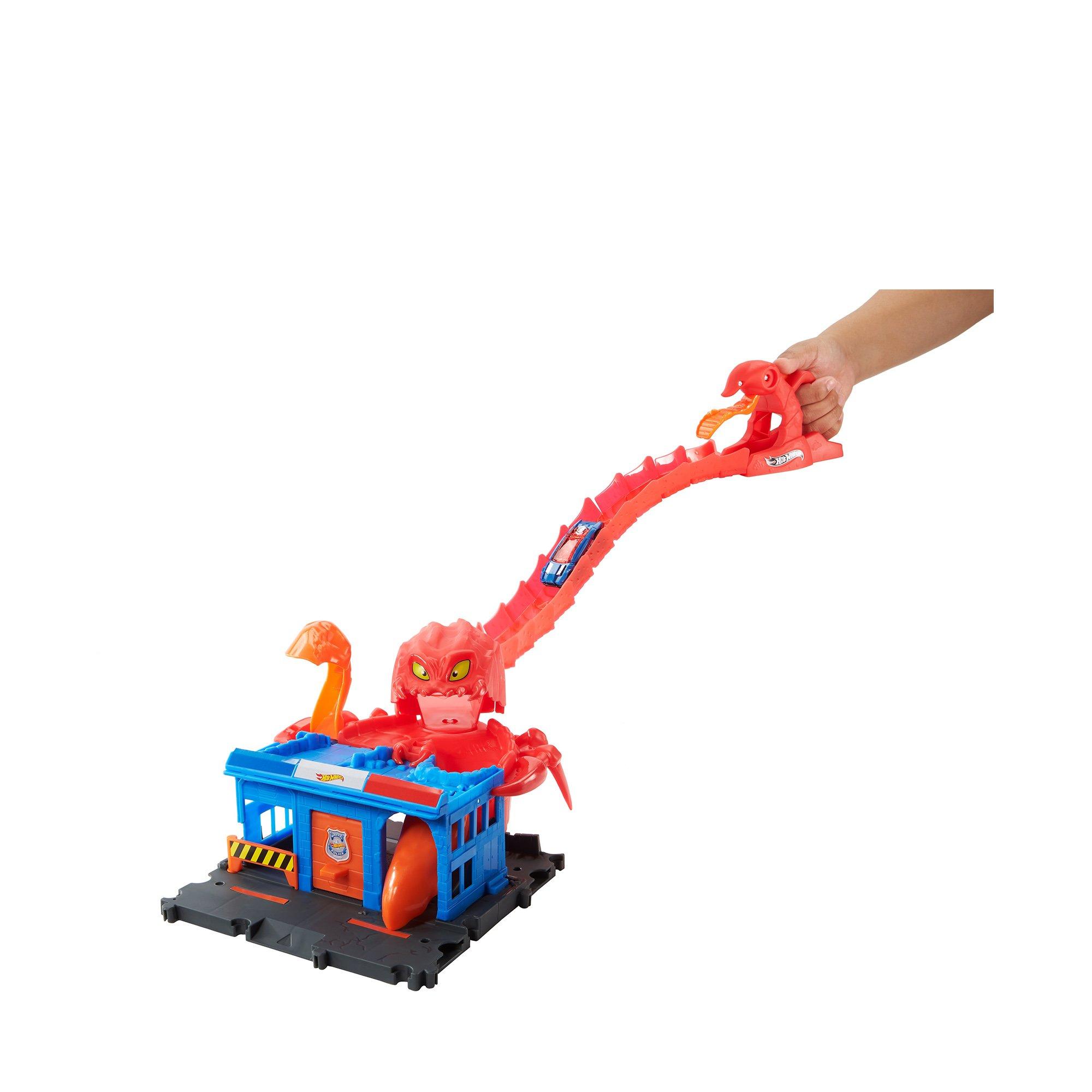 Hot Wheels  City Nemesis Lab Scorpion Set inkl. 1 Spielzeugauto, Zubehör 