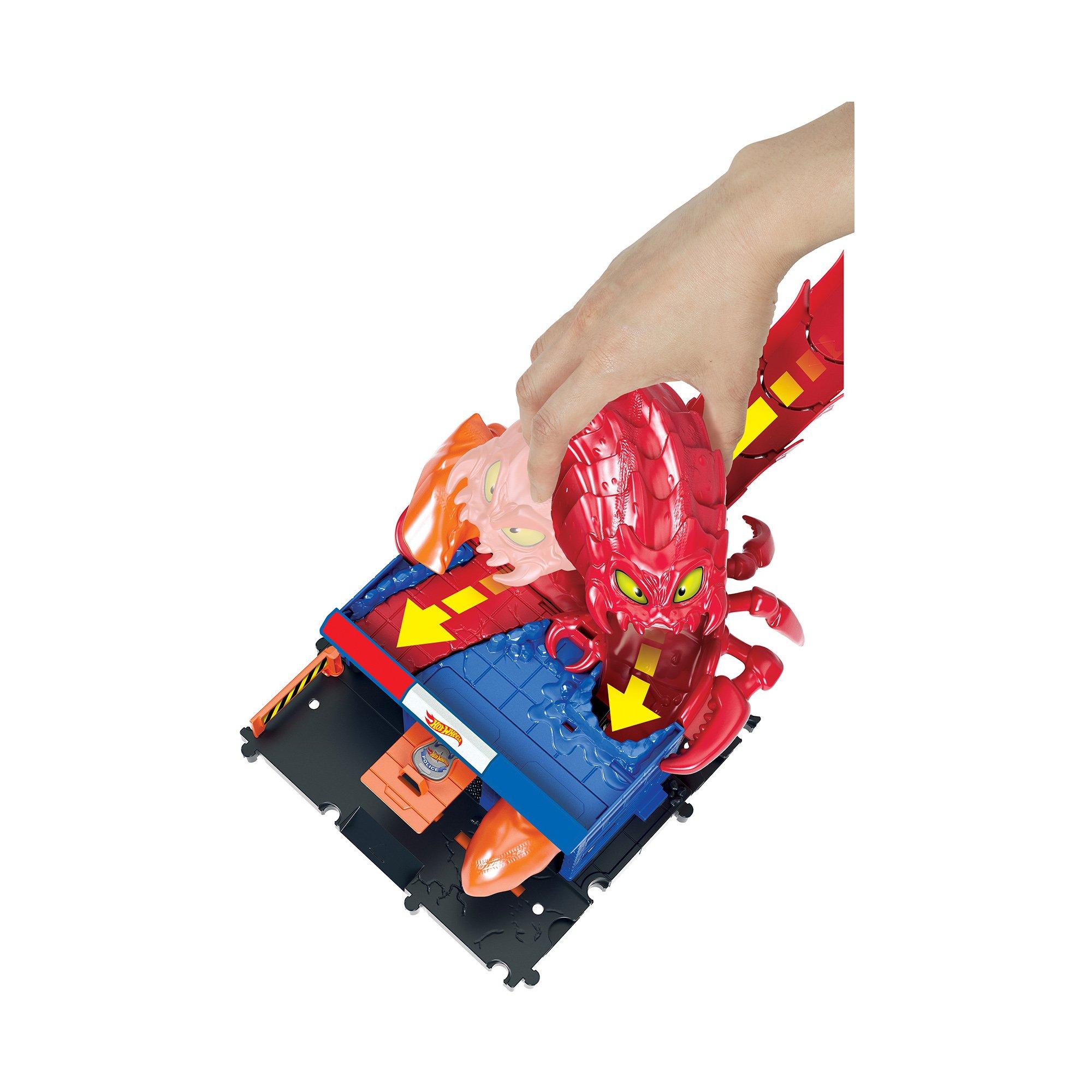 Hot Wheels  City Nemesis Lab Scorpion Set inkl. 1 Spielzeugauto, Zubehör 