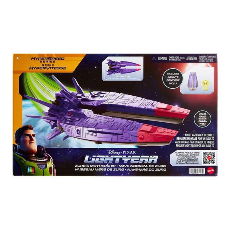 Mattel  Disney Pixar Lightyear Hyperspeed-Serie Zurgs Mutterschiff und Zyklopen-Figur 