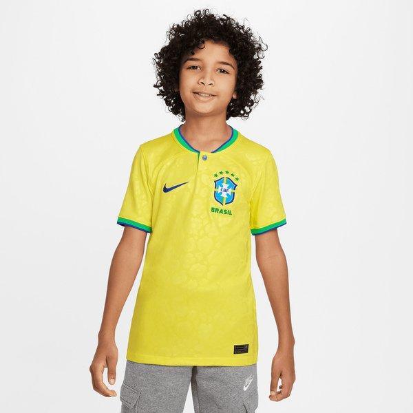 NIKE Brasile Maglia calcio casa bambini Repl Giallo