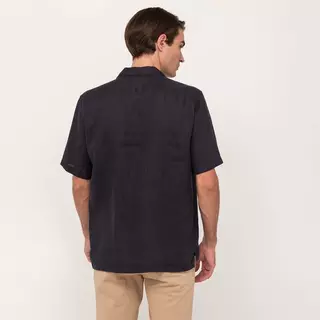Marc O'Polo Camicia di lino, manica corta  Navy