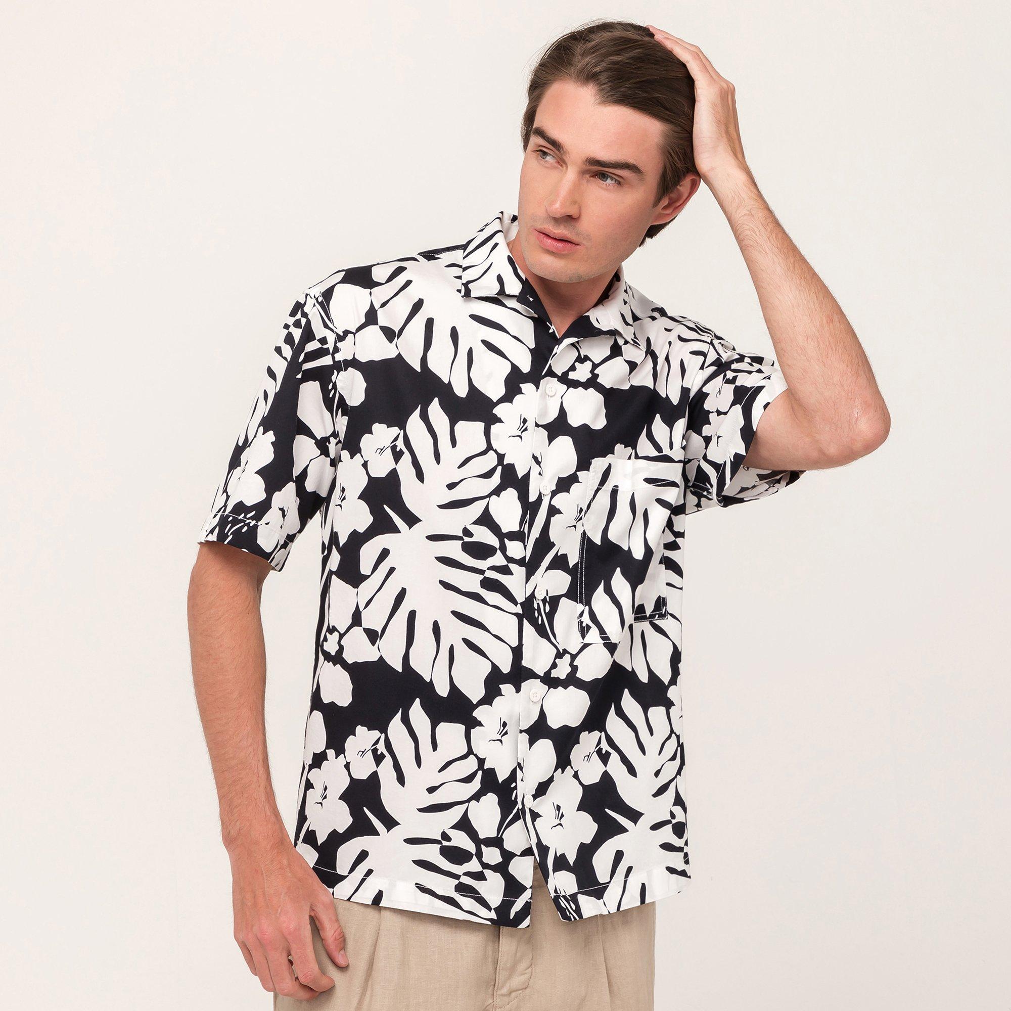 Image of Hemd, Kurzarm Herren Mitternachtsblau M