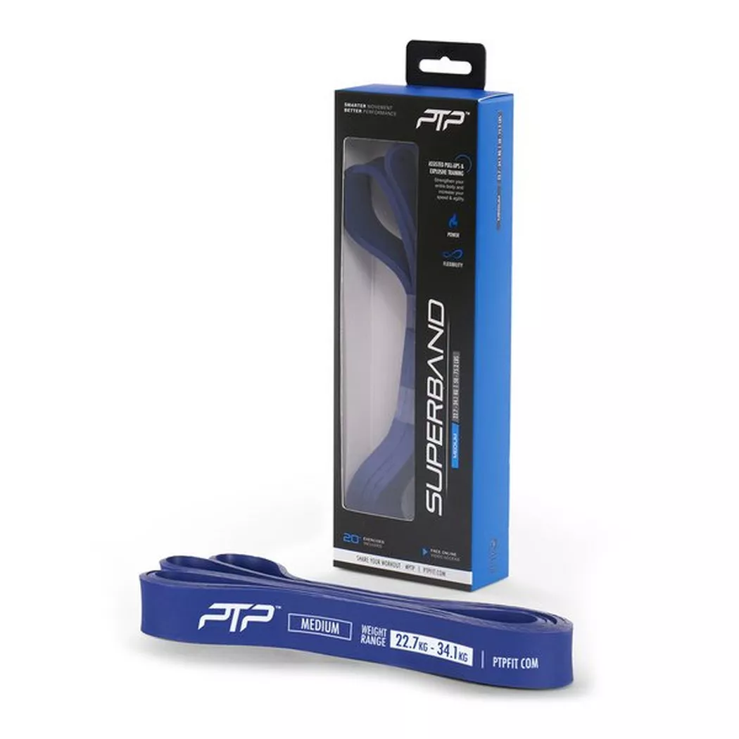 PTP - Resistance Band, SUPERBANDS medium 22,7-34,1kg, One Size, Blau