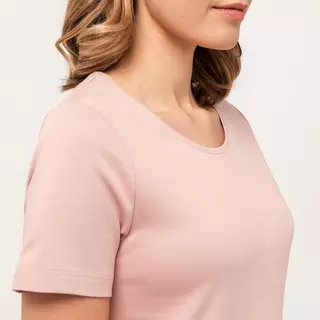 Manor Woman  Top, col rond, manches courtes Dusty Rose