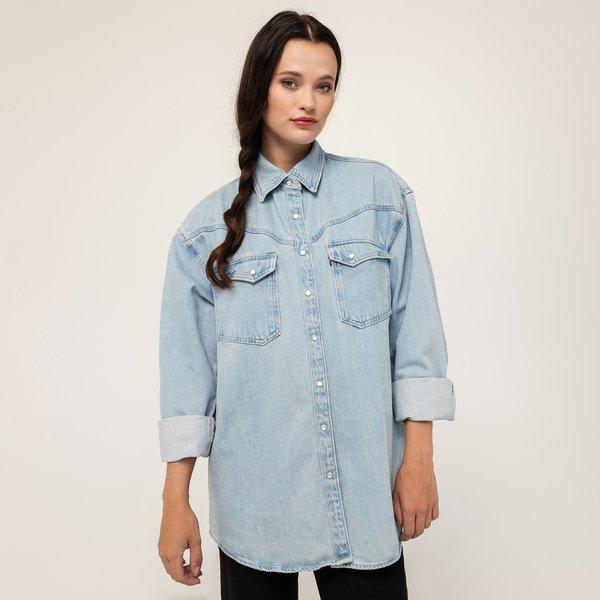 Image of Jeanshemd, Langarm Damen Jeans M